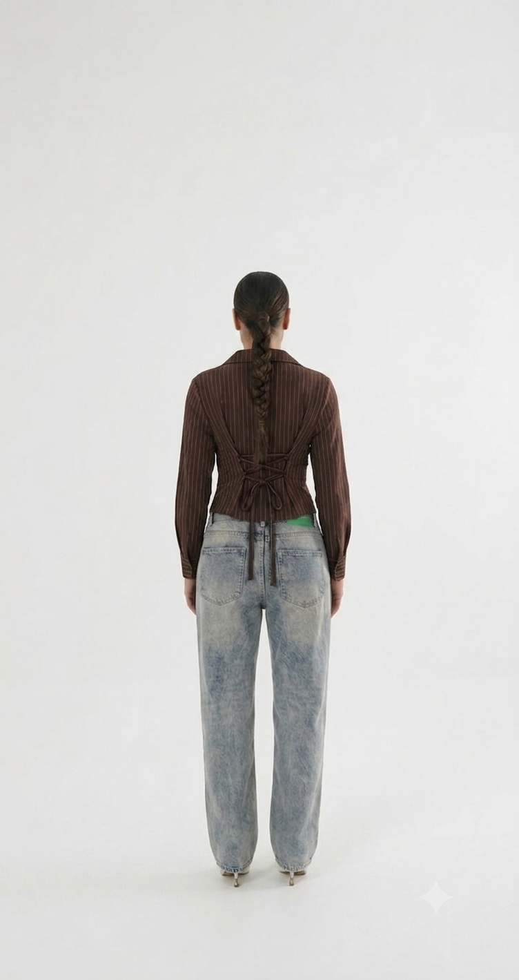 Relaxed Striped Shirt — One size