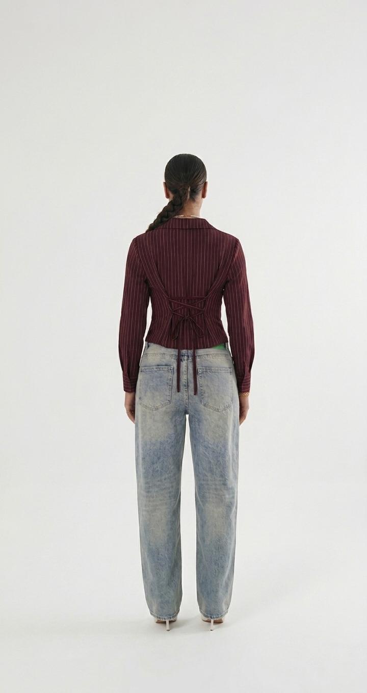 Relaxed Striped Shirt — One size